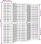 vidaXL - Kamerscherm - met - 5 - panelen - massief - paulowniahout - zwart