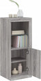 vidaXL - Dressoir - met - LED-verlichting - 41x37x100 - cm - grijs - sonoma - eiken