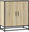 vidaXL - Dressoir - 68x35x76 - cm - bewerkt - hout - en - metaal - sonoma - eikenkleur