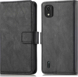 iMoshion Hoesje Geschikt voor Nokia C2 2nd Edition Hoesje Met Pasjeshouder - iMoshion Luxe Bookcase - Zwart