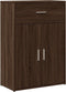 vidaXL - Dressoir - 60x30x84 - cm - bewerkt - hout - bruin - eikenkleur