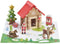 JEUJURA Santa's Cabin - Bouwspel - Houten bouwset met 60 onderdelen - Afmetingen doos 22 x 18,5 x 8,5 cm
