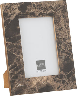 J-Line Fotolijst - Foto Kader Marmer 10X15 Hout/Acryl Marmer Zwart S 17X22cm