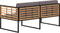 vidaXL - Tuinbank - met - kussens - 136 - cm - massief - acaciahout - donkergrijs