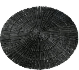 De Alang Alang Placemat - Rond - Zwart