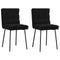 vidaXL - Eetkamerstoelen - 2 - st - fluweel - zwart