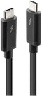 Lindy 41556 - Thunderbolt 3 Kabel - USB-C naar USB-C 1.00 m 20 GBit/s - Zwart