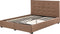 ROCHELLE - Bed opbergruimte - Bruin - 180 x 200 cm - Polyester