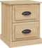 vidaXL - Nachtkastje - 39x39x47,5 - cm - bewerkt - hout - sonoma - eikenkleurig