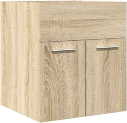 vidaXL - Wastafelkast - 41x38,5x46 - cm - bewerkt - hout - sonoma - eikenkleurig