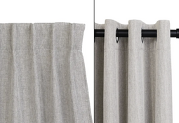 Outspot Luxe Geweven Verduisteringsgordijn met Haken en Ringen - Beige - 150 x 260 cm