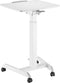 VDD Gaming - Zit Sta Bureau - Pneumatisch Verstelbaar - Wit - Max. hoogte 113 cm - Bureaublad 60 x 53 cm