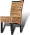 vidaXL - Eetkamerstoelen - 2 - st - abaca - en - massief - mangohout