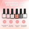 Moods Gellac 6-delige Set - Gel Nagellak - 8ML - The Nude Edition - Gellac Starterspakket - Nude Kleuren