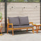 vidaXL - Tuinbank - met - Kussens - 115x65x71 - cm - Massief - Acaciahout