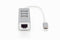 Digitus DA-70253 - USB Hub - 4 poorten USB 2.0 en 1x Ethernet 1Gbps - Grijs Aluminium