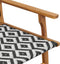vidaXL - Ligbedden - 2 - stuks - Zwart - en - Wit - 76x67x73 - cm - Massief - Acaciahout