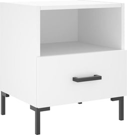 vidaXL - Nachtkastje - 40x35x47,5 - cm - bewerkt - hout - wit