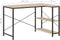 vidaXL - Computerbureau - 110x72x70 - cm - bewerkt - hout - zwart - en - eikenkleurig