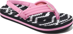 Reef Little Ahi - Slippers - Gevoerde voetband - Roze/Zwart