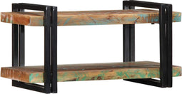 vidaXL - Wandschap - massief - gerecycled - hout - meerkleurig