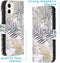 iMoshion Hoesje Geschikt voor iPhone 12 Mini Hoesje Met Pasjeshouder - iMoshion Design Softcase Bookcase - Wit / Zwart / Goud / Glamour Botanic