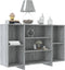 vidaXL - Dressoir - 120x30x75 - cm - bewerkt - hout - grijs - sonoma - eikenkleurig