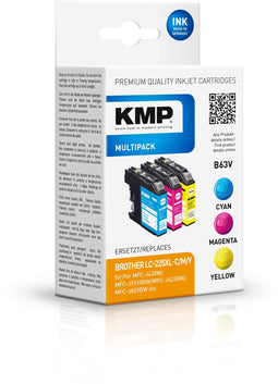 KMP B63V - Inkjet Cartridge - Hoog (XL) rendement - Multi-verpakking (3 stuks)