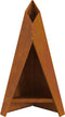 vidaXL - Vuurplaats - Piramide - Zwart - 58x36x100 - cm - Staal