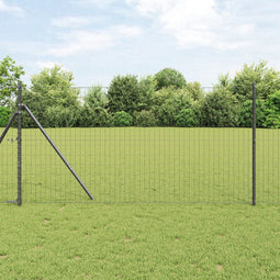 vidaXL - Euro - Omheining - Grijs - 1,2x25 - m - Staal