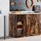 vidaXL - Garagekast - 40x51x85 - cm - massief - grenenhout - gerookt - eiken