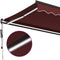 vidaXL - Luifel - automatisch - uittrekbaar - met - LED's - 300x250 - cm - bordeaux