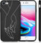 iMoshion Hoesje Geschikt voor iPhone SE (2022) / SE (2020) / 8 / 7 Hoesje Siliconen - iMoshion Design hoesje - Zwart / Holding Hands Black