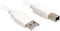 Sharkoon 0.5m - USB 2.0 A naar B - 28 AWG - Wit