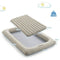 Costway Peuterreisbed - Opblaasbaar - Incl. Matras & Pomp - 165 x 118 x 20 cm - Grijs