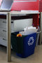 Papierbak rubbermaid recycling medium 26l blauw