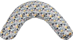 Béaba Big Flopsy™ Nature Zwangerschapskussen - Zijslaapkussen volwassenen - Voedingskussen - Wit - Print jersey blossom - 170cm