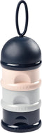 Béaba - Melkpoeder Doseerdoosjes - 3 Stapelbare Vakken - Blauw - Luchtdicht en Compact - Babyvoeding Bewaarbakjes - Toren - BPA Vrij