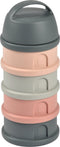 Béaba Melktoren - Baby Melkpoeder Doseerdoosjes - 4 Laagse Melkpoeder Toren - Babyvoeding Bewaarbakjes - BPA Vrije Poedertoren - Roze Grijs