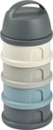 Béaba Melktoren - Baby Melkpoeder Doseerdoosjes - 4 Laagse Melkpoeder Toren - Babyvoeding Bewaarbakjes - BPA Vrije Poedertoren- Blauw Grijs