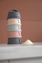 Béaba Melktoren - Baby Melkpoeder Doseerdoosjes - 4 Laagse Melkpoeder Toren - Babyvoeding Bewaarbakjes - BPA Vrije Poedertoren - Roze Grijs
