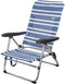 Beach Chair Mykonos Blue / White Aluminium (61 x 50 x 85 cm)