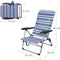 Beach Chair Mykonos Blue / White Aluminium (61 x 50 x 85 cm)