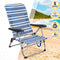 Beach Chair Mykonos Blue / White Aluminium (61 x 50 x 85 cm)