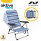 Beach Chair Mykonos Blue / White Aluminium (61 x 50 x 85 cm)