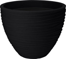 Pro Garden Plantenpot/bloempot Dunes - Tuin - stevig kunststof - antraciet - D40 x H31 cm - Voor buiten