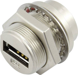 TRU COMPONENTS 93038c232 metalen USB-A-inbouwbus Bus, inbouw Inhoud: 1 stuk(s)