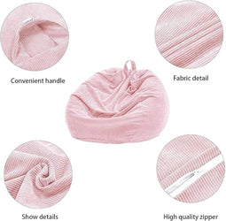 Bean Bag Chair Cover (Geen Vulling) - 300L Extra Grote Wasbare Zitzak Hoes van Premium Corduroy voor Volwassenen en Kinderen