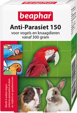 Beaphar Anti-Parasiet 150 Knaag/Vogel - Parasieten - 4 pip > 300 Gram