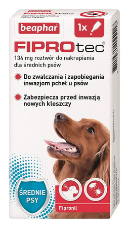 BEAPHAR drops against fleas and ticks for dogs M – 1 x 134 mg